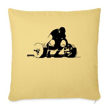 Position snatch 2 - Housse de coussin décorative 45 x 45 cm - jaune délavé - Devant
