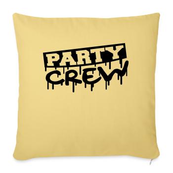 Party Crew Stamp - Housse de coussin décorative 45 x 45 cm - jaune délavé - Devant