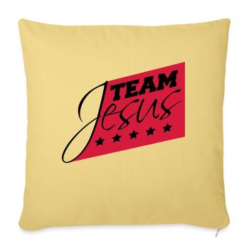 Équipe catholique Jésus-Christ évangélique - Housse de coussin décorative 45 x 45 cm - jaune délavé - Devant