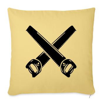 Saw Pocket Carpenter Carpenter - Sofa pillowcase 17,3'' x 17,3'' (45 x 45 cm) - washed yellow - Front