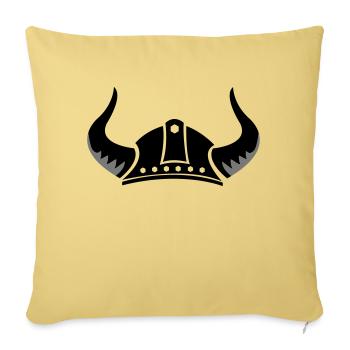 viking helmet - Sofa pillowcase 17,3'' x 17,3'' (45 x 45 cm) - washed yellow - Front
