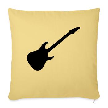 guitare electrique icone - Housse de coussin décorative 45 x 45 cm - jaune délavé - Devant