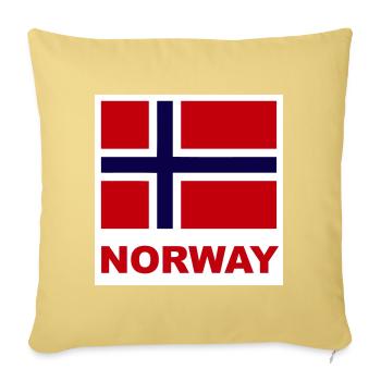Norway Norway Flag - Sofa pillowcase 17,3'' x 17,3'' (45 x 45 cm) - washed yellow - Front