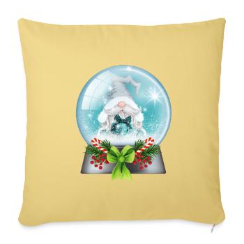 Snow Globe Santa with Candy Canes - Sofa pillowcase 17,3'' x 17,3'' (45 x 45 cm) - washed yellow - Front