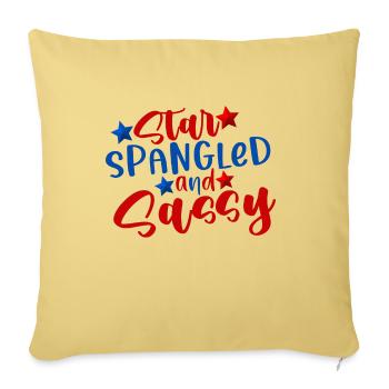 star spangled and sassy 4th of July america - Sofa pillowcase 17,3'' x 17,3'' (45 x 45 cm) - washed yellow - Front