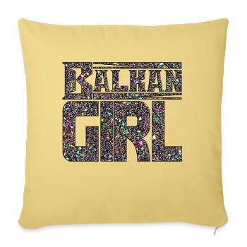 Balkans Croatie Bosnie Serbie juge exyu boy girl - Housse de coussin décorative 45 x 45 cm - jaune délavé - Devant