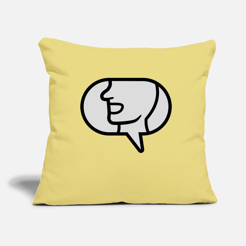 Communicate icon talk speech bubble Sofa pillowcase 17,3'' x 17,3'' (45 x 45 cm)