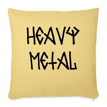 Heavy Metal - Housse de coussin décorative 45 x 45 cm - jaune délavé - Devant