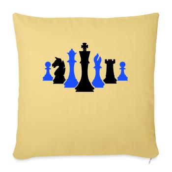 Chess Pieces Chess - Sofa pillowcase 17,3'' x 17,3'' (45 x 45 cm) - washed yellow - Front