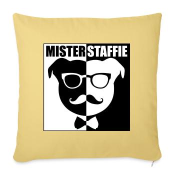 Herr Staffie - 011 - Sofakissenbezug 45 x 45 cm - Hellgelb - Vorne