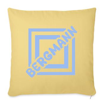 Bergmann - Sofakissenbezug 45 x 45 cm - Hellgelb - Vorne