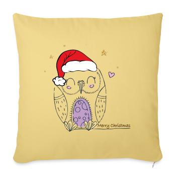 Merry Christmas - Sofakissenbezug 45 x 45 cm - Hellgelb - Vorne