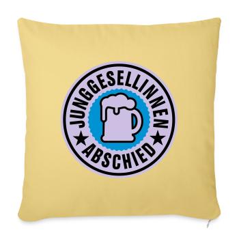 Junggesellinnen Abschied | Hochzeit | Beer | Bier - Housse de coussin décorative 45 x 45 cm - jaune délavé - Devant