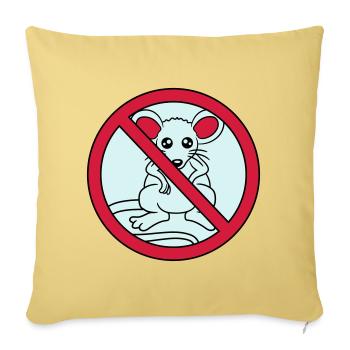forbidden sign crossed out no mouse suess n - Sofa pillowcase 17,3'' x 17,3'' (45 x 45 cm) - washed yellow - Front
