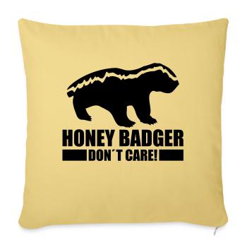 honey_badger_dont_care_rp1 - Sofa pillowcase 17,3'' x 17,3'' (45 x 45 cm) - washed yellow - Front