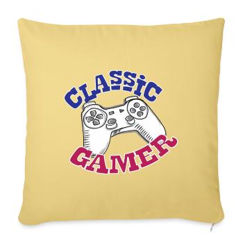 Cadeau de console de jeu - Housse de coussin décorative 45 x 45 cm - jaune délavé - Devant