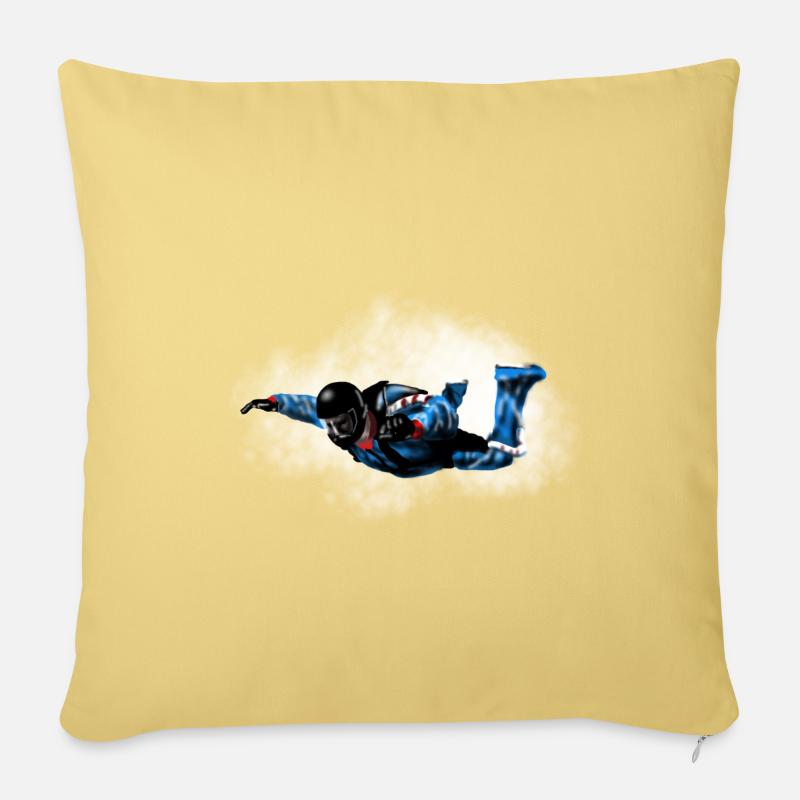 Skydiver - Sofakissenbezug 45 x 45 cm - Hellgelb