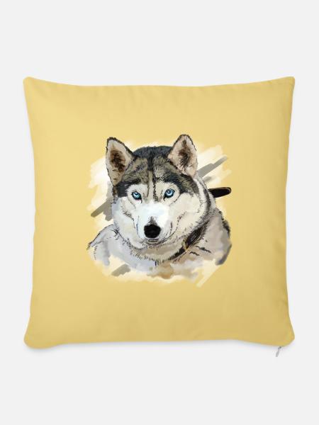 Husky - Sofakissenbezug 45 x 45 cm - Hellgelb