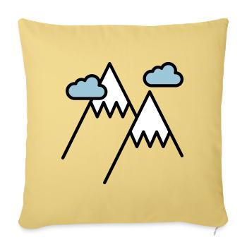 Der Berg ruft - Sofakissenbezug 45 x 45 cm - Hellgelb - Vorne