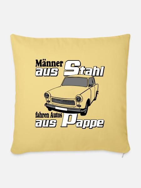 , DDR Kult , Männer aus.... (25) - Sofakissenbezug 45 x 45 cm - Hellgelb