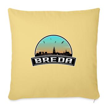 Breda Netherlands Skyline Dutch Souvenir - Sofa pillowcase 17,3'' x 17,3'' (45 x 45 cm) - washed yellow - Front