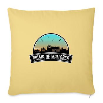 Palma De Mallorca Spain Skyline Spanish Souvenir - Sofa pillowcase 17,3'' x 17,3'' (45 x 45 cm) - washed yellow - Front