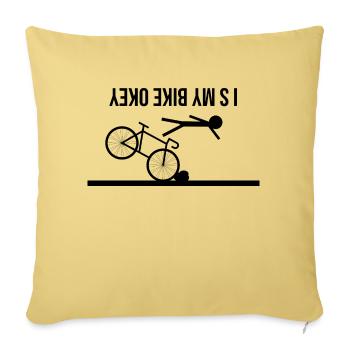 Is My Bike Okey - Funny Bicycle - Sofakissenbezug 45 x 45 cm - Hellgelb - Vorne