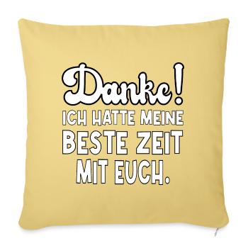 DANKESCHÖN ABSCHIED - Sofakissenbezug 45 x 45 cm - Hellgelb - Vorne