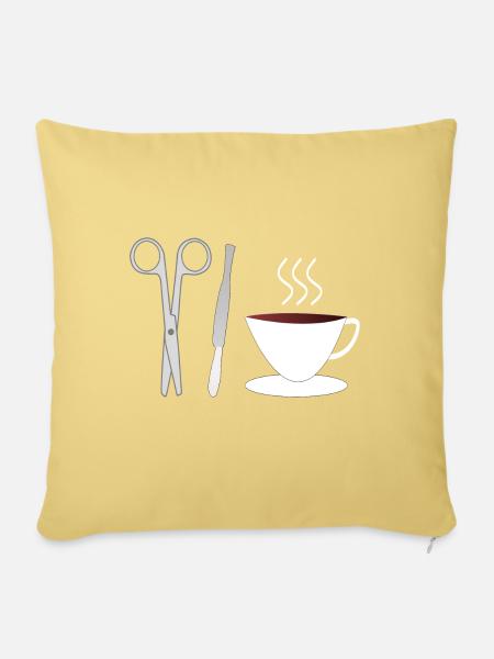 Chirurg Chirurgin Chirurgie OP Kaffee Geschenk - Sofakissenbezug 45 x 45 cm - Hellgelb