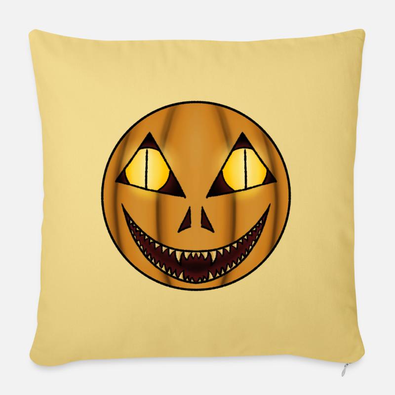 Jack o Lantern Monster - Sofakissenbezug 45 x 45 cm - Hellgelb