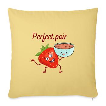 Perfect pair - Sofa pillowcase 17,3'' x 17,3'' (45 x 45 cm) - washed yellow - Front