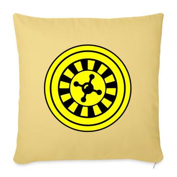Roulette Icon Kreis - Sofakissenbezug 45 x 45 cm - Hellgelb - Vorne