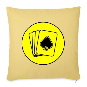 Map Icon Circle - Sofa pillowcase 17,3'' x 17,3'' (45 x 45 cm) - washed yellow - Front