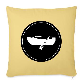 boot icon circle - Sofa pillowcase 17,3'' x 17,3'' (45 x 45 cm) - washed yellow - Front