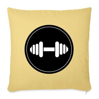 Hantel gewichte icon - Sofakissenbezug 45 x 45 cm - Hellgelb - Vorne