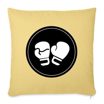 Symbole des gants de boxe - Housse de coussin décorative 45 x 45 cm - jaune délavé - Devant