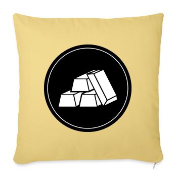 Gold Circle icon - Sofa pillowcase 17,3'' x 17,3'' (45 x 45 cm) - washed yellow - Front