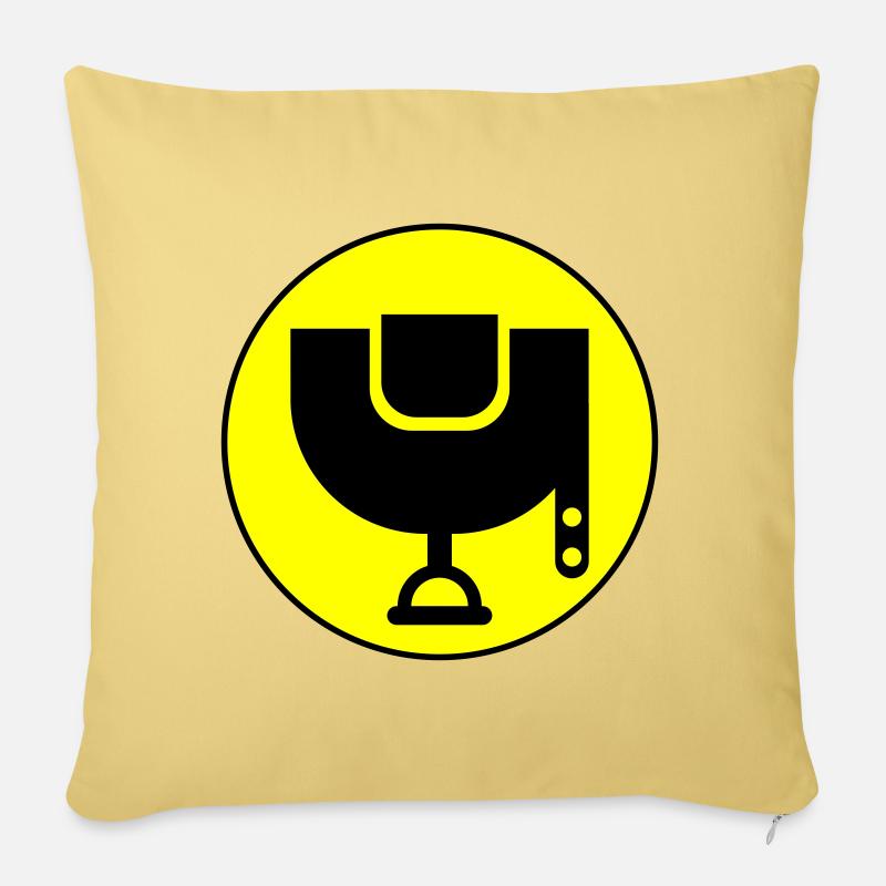 Sattel Symbol - Sofakissenbezug 45 x 45 cm - Hellgelb