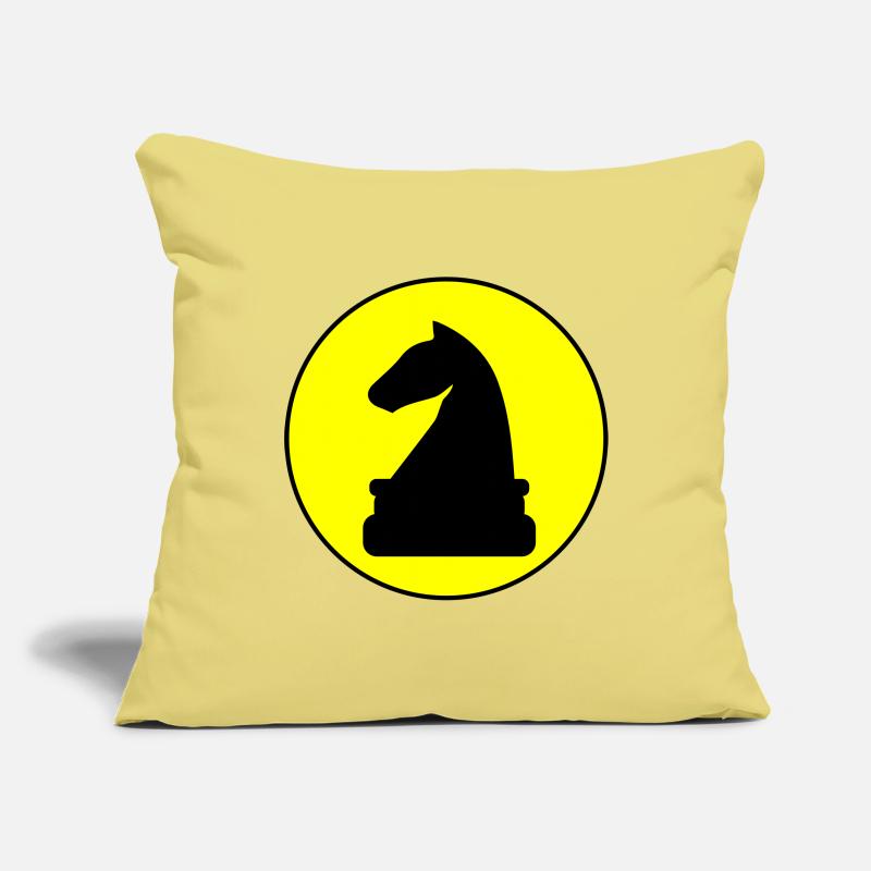 Pièce d’échecs de cheval Housse de coussin décorative 45 x 45 cm