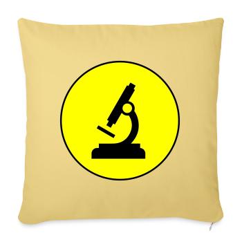 Microscope Icon Icon - Sofa pillowcase 17,3'' x 17,3'' (45 x 45 cm) - washed yellow - Front