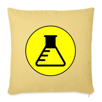 Icône de tube à essai - Housse de coussin décorative 45 x 45 cm - jaune délavé - Devant