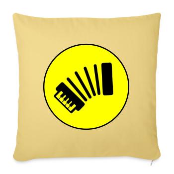 Musique d’accordéon - Housse de coussin décorative 45 x 45 cm - jaune délavé - Devant