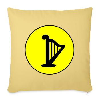 Harp symbol - Sofa pillowcase 17,3'' x 17,3'' (45 x 45 cm) - washed yellow - Front