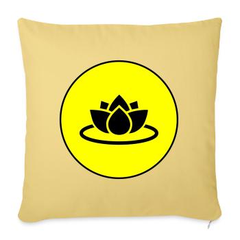 Water Rose Icon Icon - Sofa pillowcase 17,3'' x 17,3'' (45 x 45 cm) - washed yellow - Front