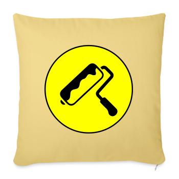 Painter Silhouette icon - Sofa pillowcase 17,3'' x 17,3'' (45 x 45 cm) - washed yellow - Front