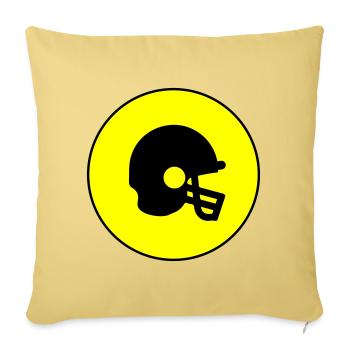 Icône Casque de football - Housse de coussin décorative 45 x 45 cm - jaune délavé - Devant