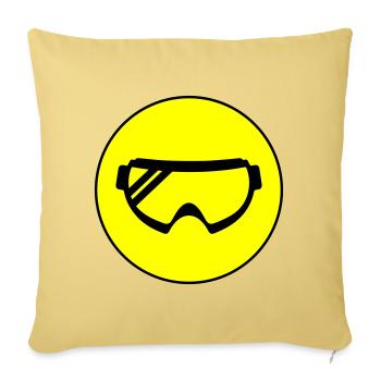 Ski goggles icon - Sofa pillowcase 17,3'' x 17,3'' (45 x 45 cm) - washed yellow - Front
