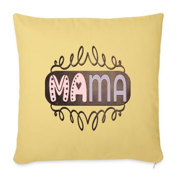 Idées cadeaux pour MAMAN - FÊTE DES MÈRES - Housse de coussin décorative 45 x 45 cm - jaune délavé - Devant
