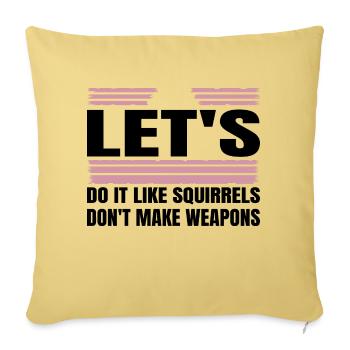 citation amour paix contre-culture fierté idée présente - Housse de coussin décorative 45 x 45 cm - jaune délavé - Devant