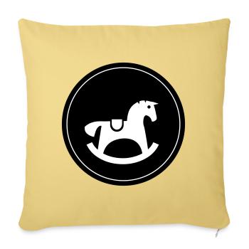 Rocking Horse Toy Baby - Sofa pillowcase 17,3'' x 17,3'' (45 x 45 cm) - washed yellow - Front